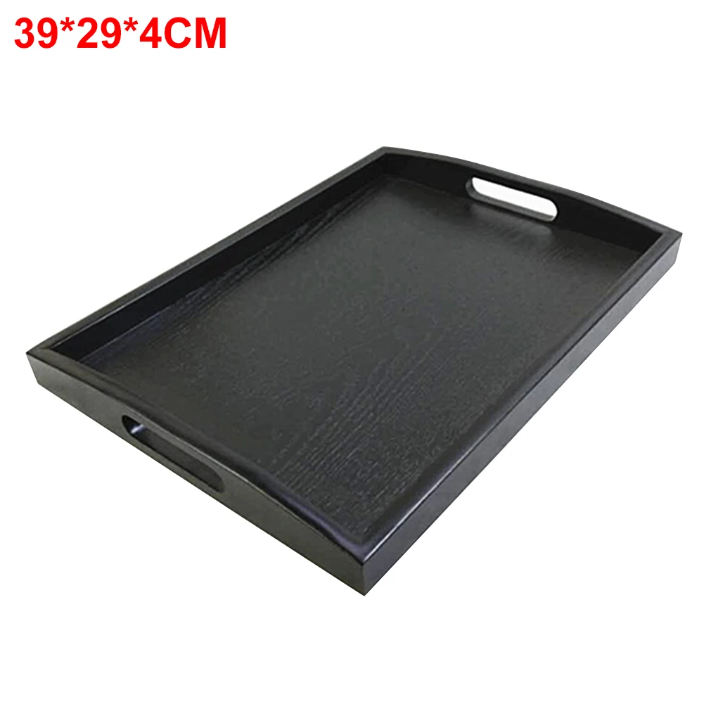 

Dessert Hotel Storage Restaurant Practical Wooden Coffee Shop With Handle Rectangle Large Serving Tray Food Holder Kitchen