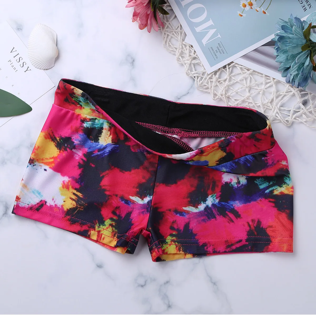 Girls Children Dance Short Boxer Pants Child Kids Beach Shorts Casual Sport Short Swimming Gymnastic Workout Wear Swimsuit Sets