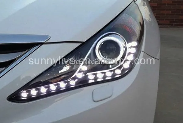 Для Hyundai Sonata светодиодные фары ангельские глазки от 2009 до 2011 года YZ|eye led|angel eyes ledangel