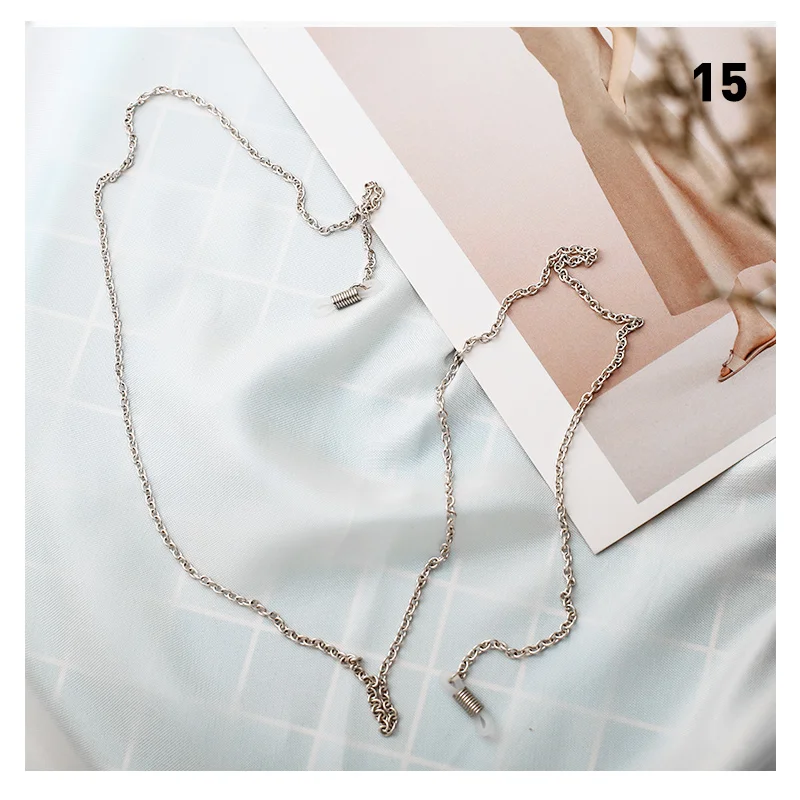 Thin silver chain Инс очки Висячие ожерелье с кисточкой Контрактная цепочка для очков модный дворец восстановление древних способов - Цвет: Thin silver chain