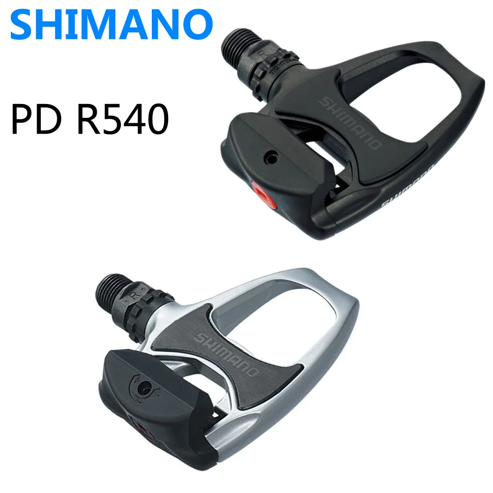 Shimano PD R540 pedales autobloqueantes SPD ciclismo Road Bike pedales PD-R540 componentes utilizando para carreras de bicicletas tacos piezas - 1