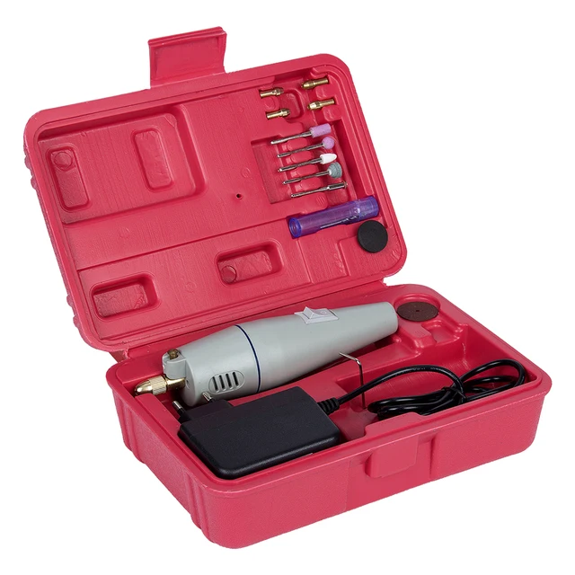 110V 220V Mini Drill Electric Drill DC 12V Rotary Tool With Case and 17pcs Power Tools Accessories For Dremel Mini Grinder Tool