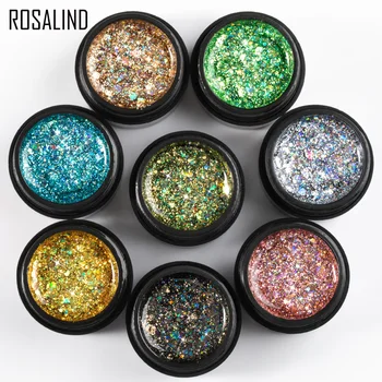

ROSALIND Painting Gel Nail Polish UV Hybrid Varnishes Semi Permanent Foundation Primer For Manicure Shiny Diamond Gel Nail Art