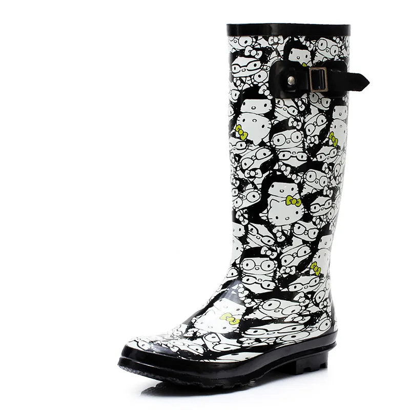 font b Women s b font fashion cartoon ladies waterproof rain font b boots b