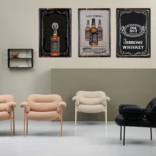 Американский виски Винтаж жестяная вывеска бар украшение для стен дома, паба ретро металл искусство пиво кофе плакат тарелка