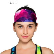 Спортивный головной платок Йога растягивающаяся лента для волос печать на заказ Бег Спорт широкая полоса Йога