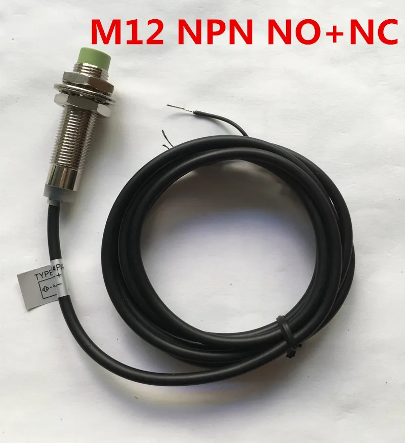 1 pc/lot high quality M12 proximity inductive sensor switch NPN NO+NC ...