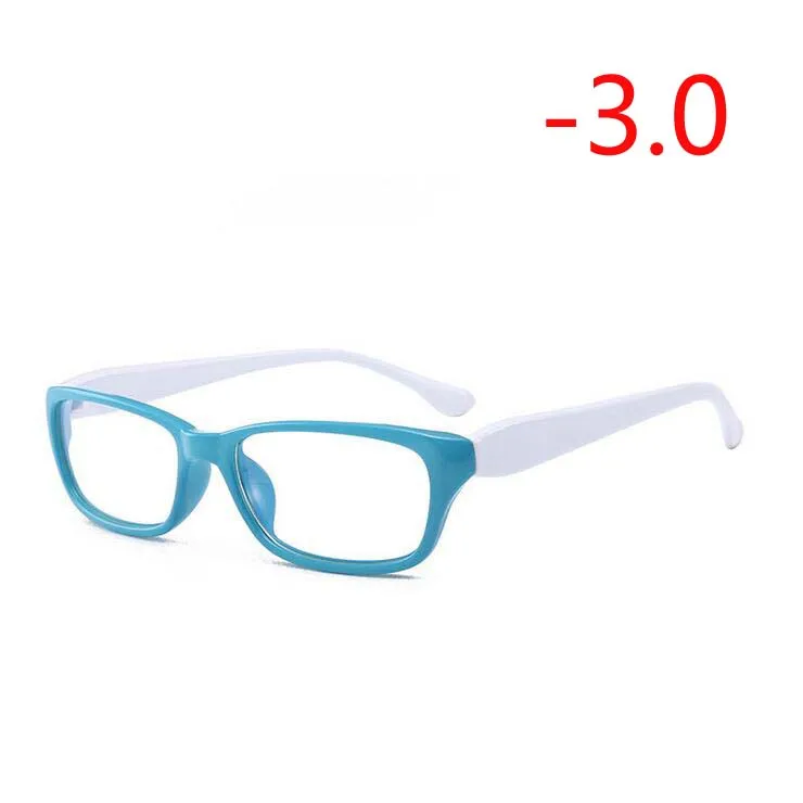 1,0-1,5-2,0 до-4,0 Ретро художественные очки для близорукости женские мужские модные квадратные студенческие очки для близорукости прозрачные очки - Цвет оправы: Myopia 300