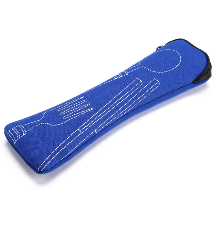 Dark blue Пикник принадлежности для шашлыков походная посуда еда класс 401# Нержавеющая сталь Материал палочки вилка ложка 3 в 1 набор столовых приборов - Цвет: Dark blue