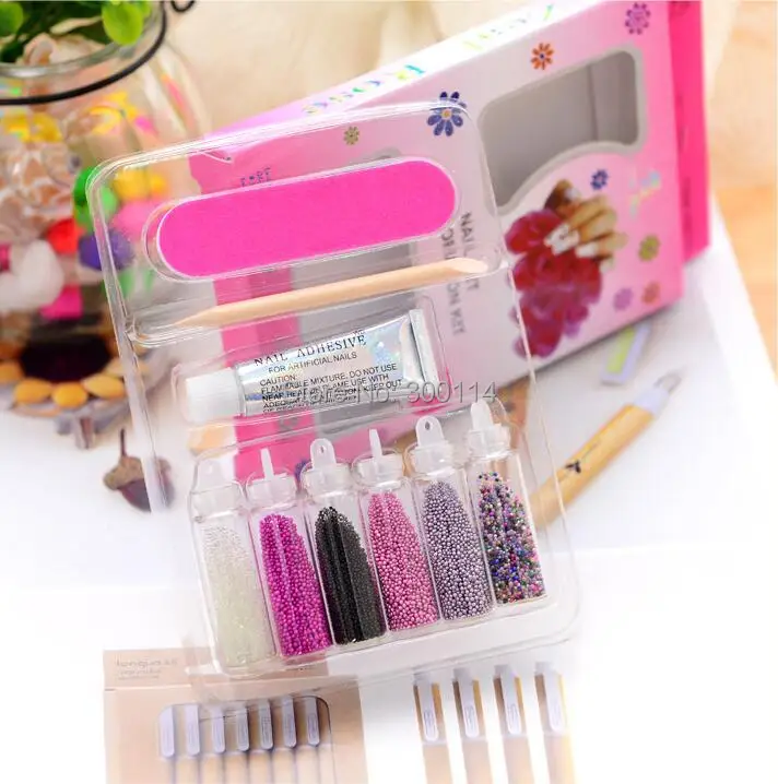 Companheiro de Moda da Arte do Unha Sets Atacado Caviar Unha Óleo Polonês Multicor Contas Manicure Decoração 40 3d 12 High Quality Beleza e saúde