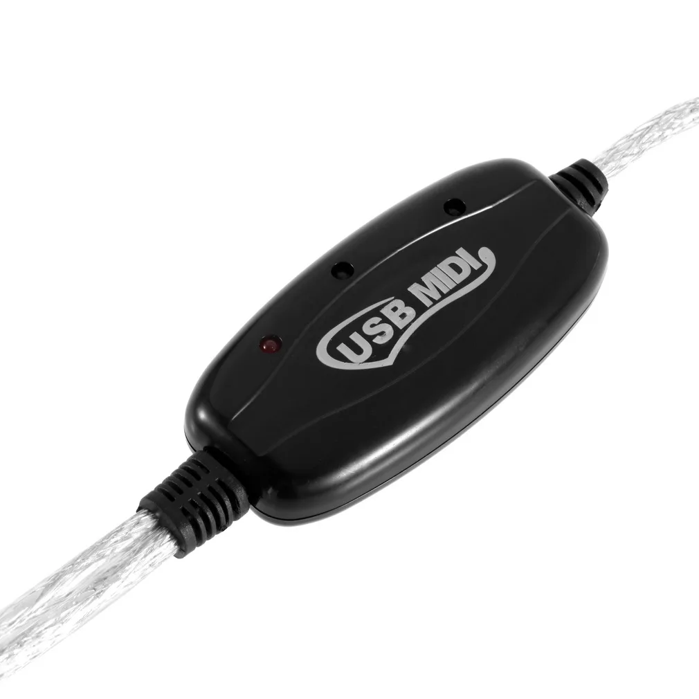 New USB IN-OUT MIDI Interface Cable Converter PC to Music Keyboard Cord