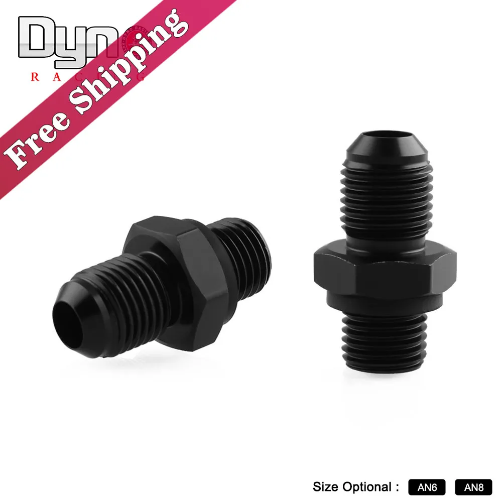 Aluminum 1 Pair AN6/AN8 to 1/4 NPS Straight Adapter Flare Auto Hose
