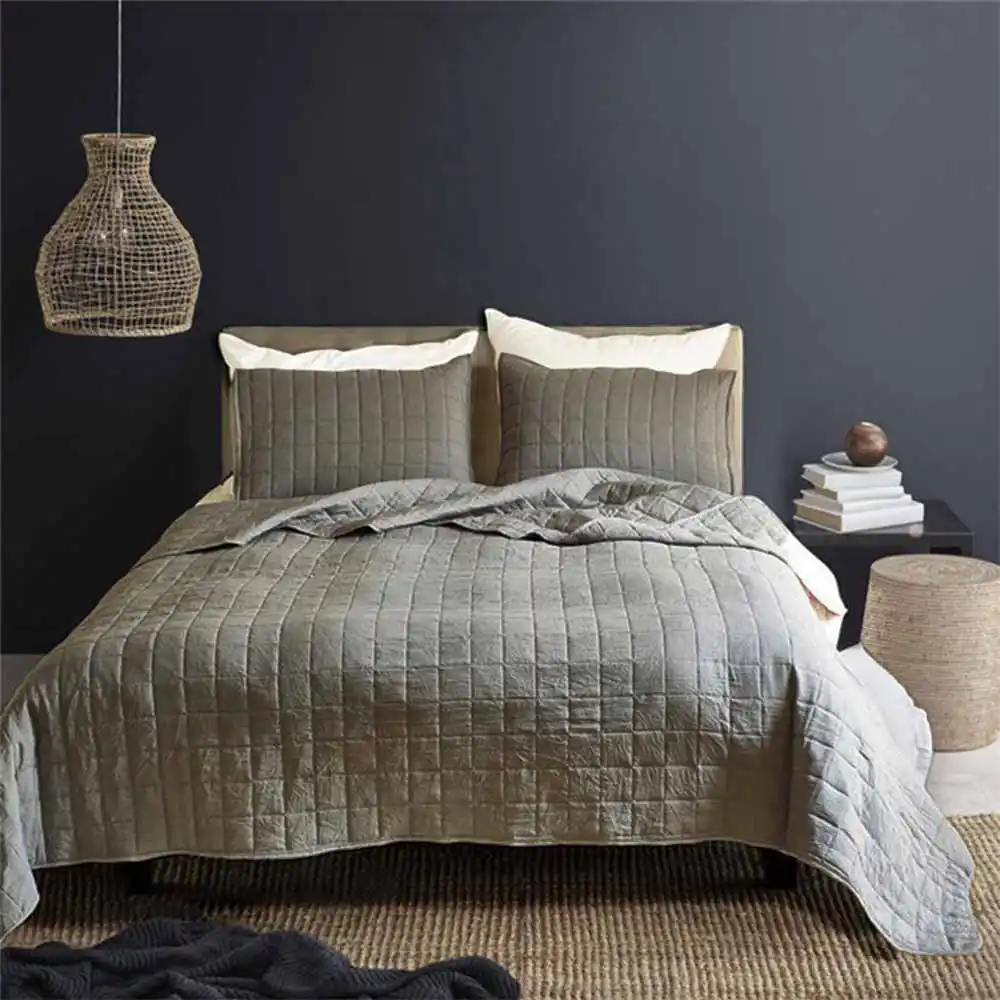 Luxury Bedspread Quilted Bed Spread Lattice Bed Cover Double