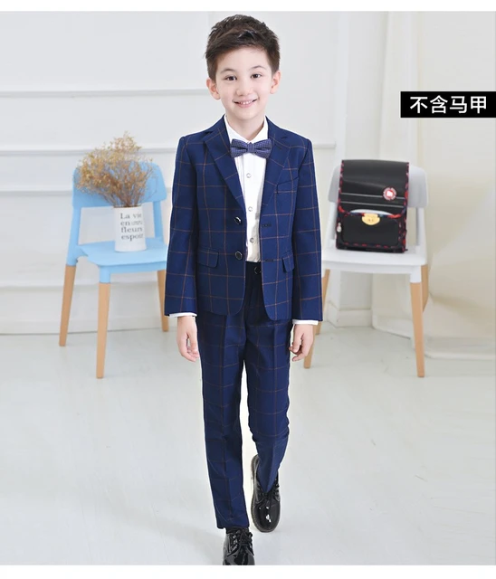 Traje de hierba de estilo ingl s para ni os trajes de fiesta para ni os vestidos de flores para ni as Blazer traje Formal para ni os trajes para