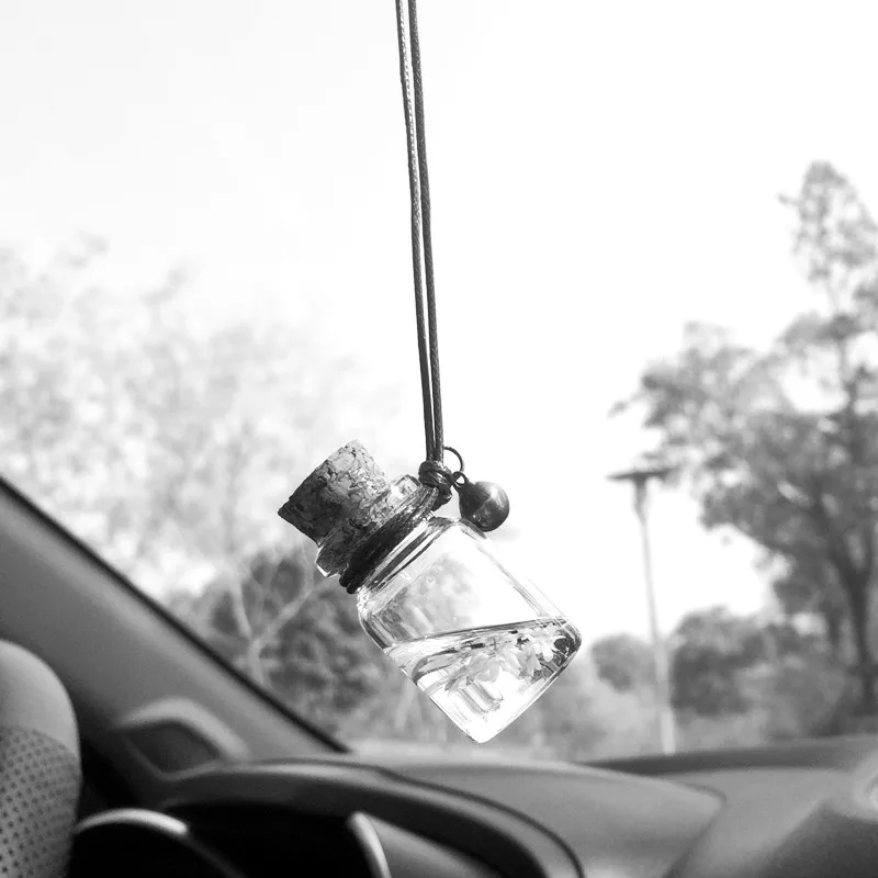 Автомобильный флакон для духов освежитель воздуха с цветком для эфирных масел авто орнамент духов кулон пустая бутылка с подвесом автостайлинг