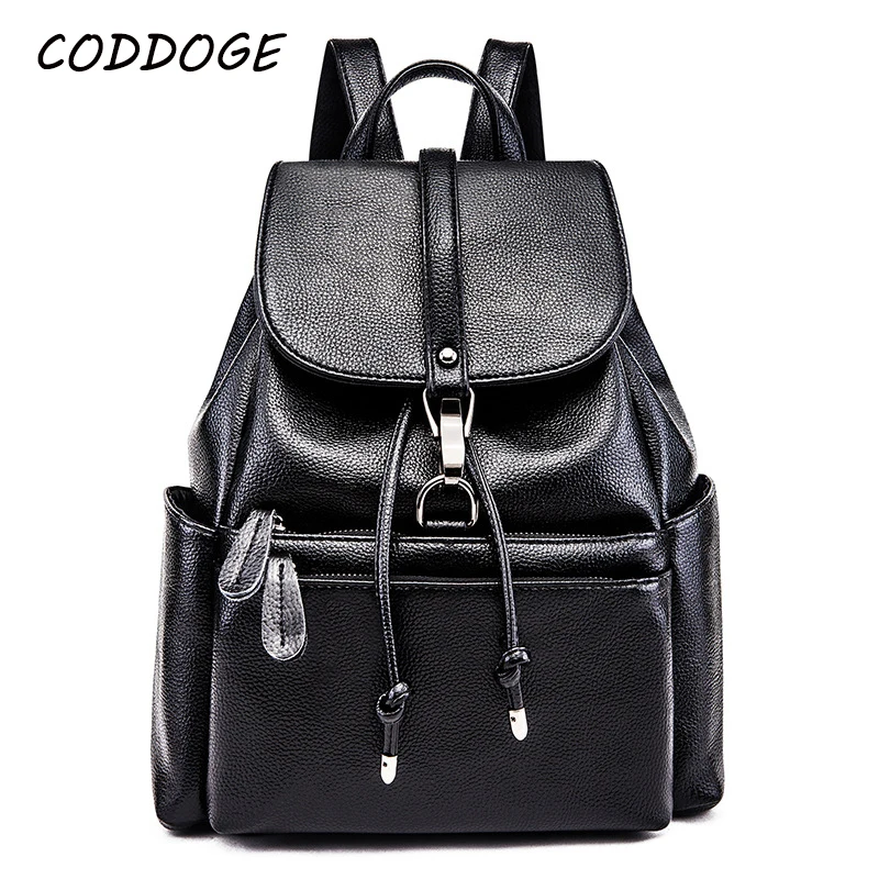 CODDOGE Cute backpacks Fashion Leather Backpack Women Bags Preppy Style