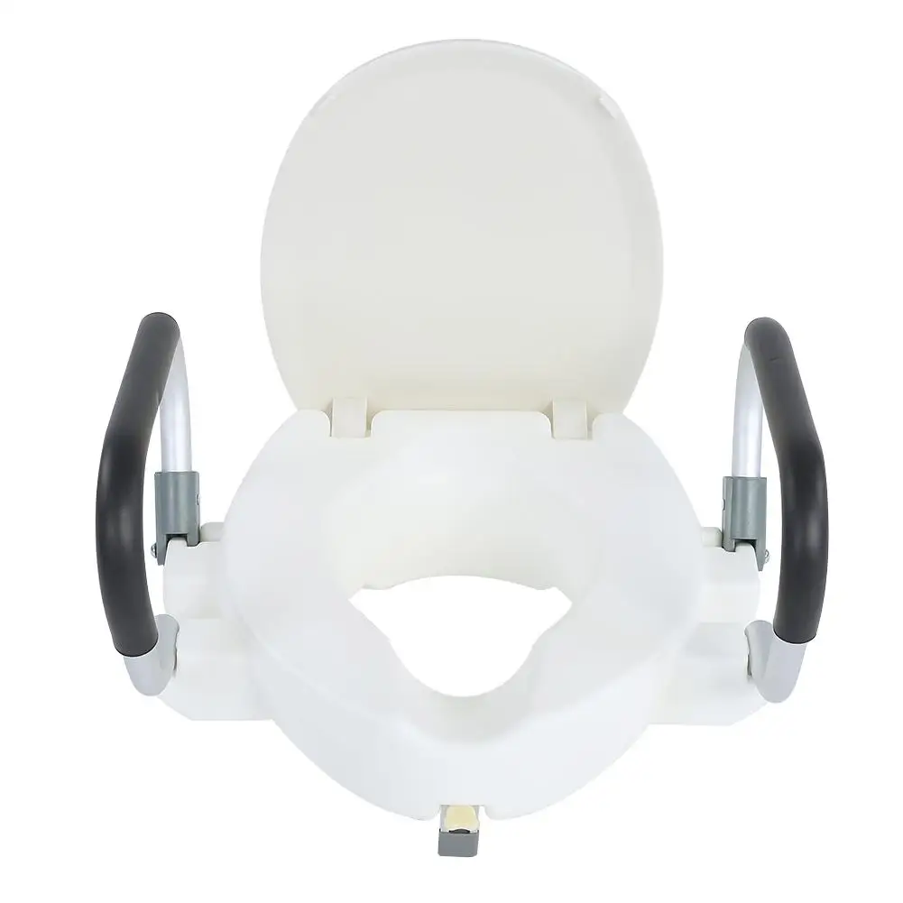 10 см повышенный поднятый туалет с крышкой Съемные мягкие руки белый инструмент