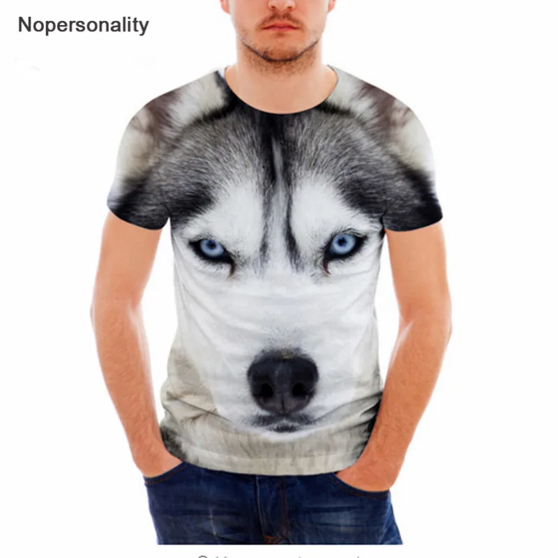Nopersonality Cool 3d T Shirt Mens, Tričko Teen Wolf Summer Male, Tričko s krátkým rukávem pro muže, Funny Streetwear Tee Shirts Homme