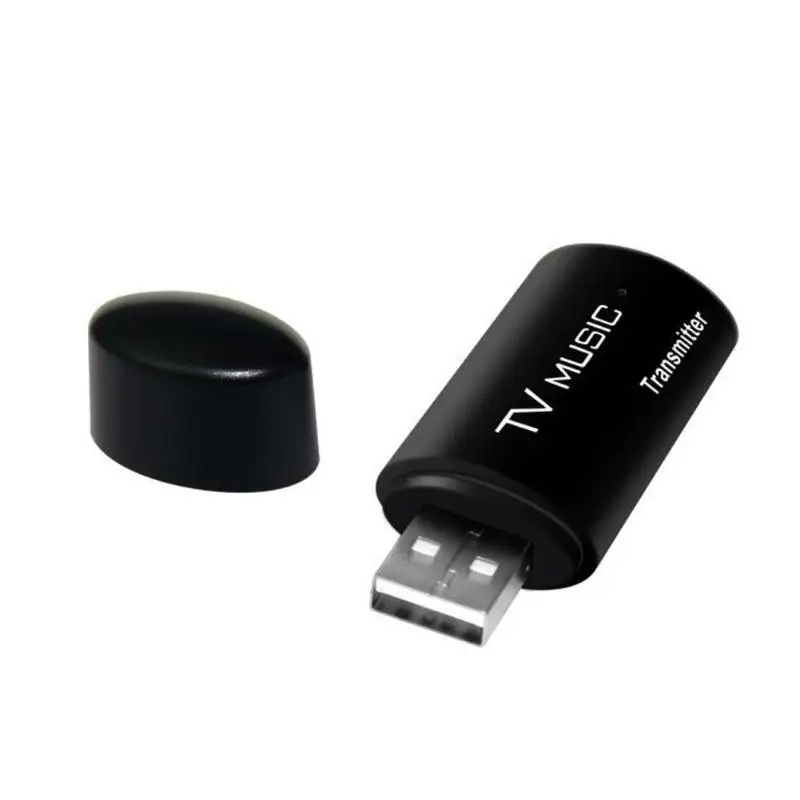 Беспроводной адаптер передатчика Беспроводной стерео Bluetooth Музыка донгл адаптер с 3,5 мм аудио разъем для ТВ MP3 ПК черный