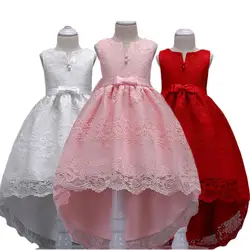 Для маленьких девочек одежда с цветами для детей кружевные платья для девочек бальное платье принцессы Свадебная вечеринка