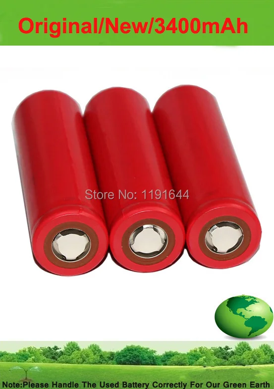 4 шт./лот, 3,6 V NCR18650BF 18650 3400mAh литий-ионный аккумулятор для Sanyo