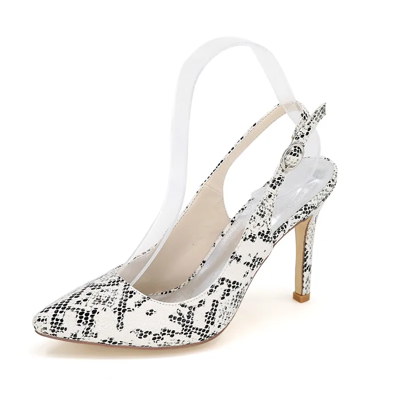OnnPnnQ High Heels Snakeskin Shoes Women Pointed Toe Back Buckle Strap Evening Prom Party Dress Pumps OnnPnnQ High Heels Snakeskin Shoes Women Pointed Toe Back Buckle Strap Evening Prom Party Dress Pumps