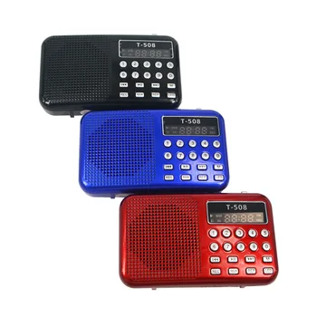 

New Portable Internal utility LED Stereo FM Radio Speaker Support USB TF Card MP3 Music Player T508 Mini Magnetic Speaker-15