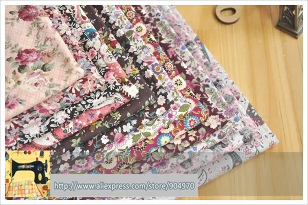 

12pcs 24x24 Colorful Purple Collection Patchwork fabric home Textiles Cotton Poplin fabric for sewing 100% cotton fabric meter