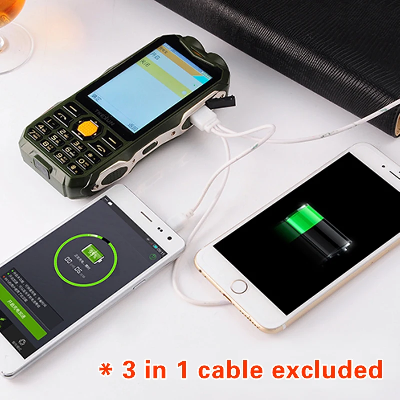 TKEXUN Q8 Analog TV Power Bank Cellphone 3.5
