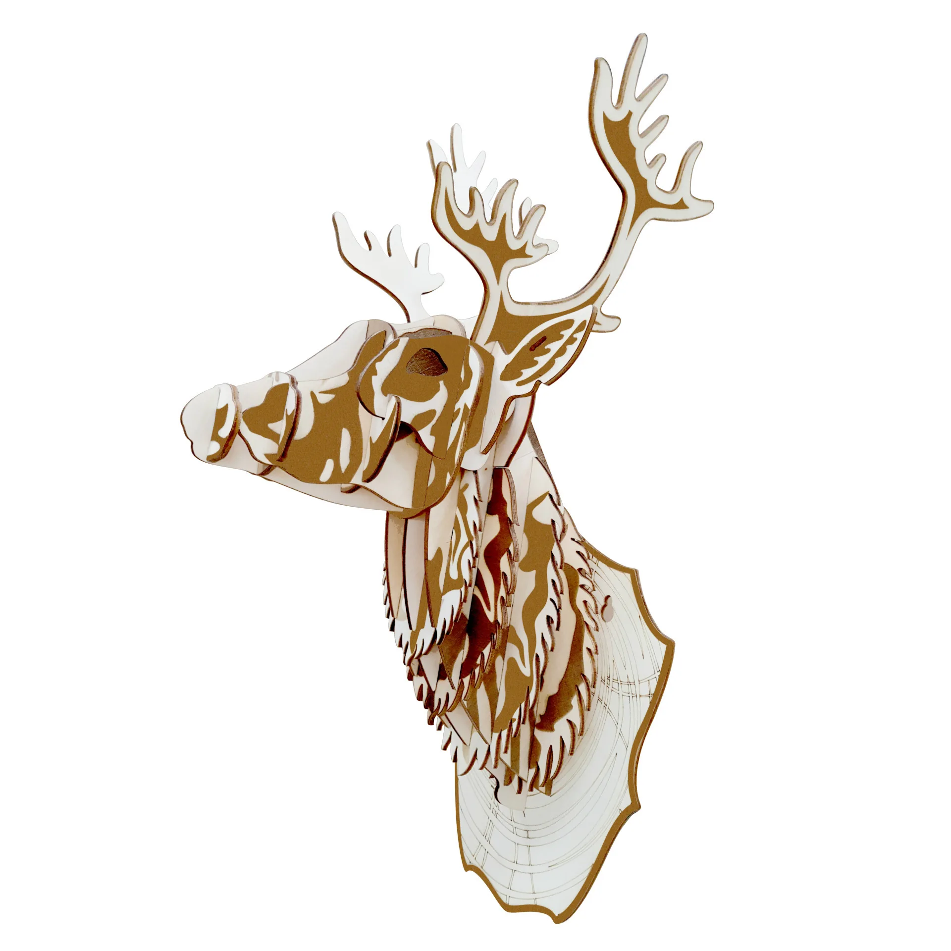 3D головоломка деревянная DIY креативная модель настенная голова оленя лося деревянный подарок ремесло украшение дома животное дикая природа