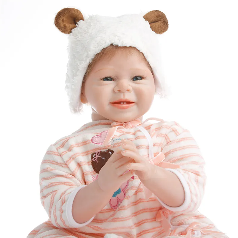 

SanyDoll hot sale silicone reborn baby 22inch 55cm Lovely doll boy and girl holiday gift