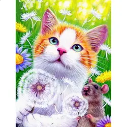 DIY алмазная живопись Вышивка продажа животных кошка горный хрусталь картина полный квадратная Алмазная мозаика вышивки крестом домашний