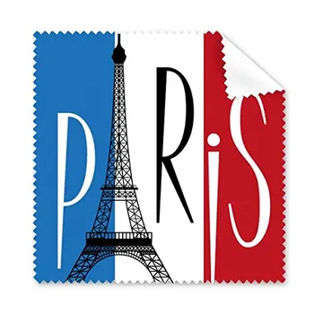

National Flag France Mark Landmark Architecture Custom Landscape Pattern Glasses Cloth Cleaning Cloth Phone Screen Cleaner 5pcs