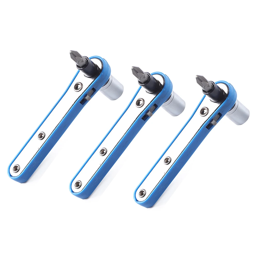 3 Pcs 1/4 Inch Swivel Head Right Angle Flexible Angled Screwdriver