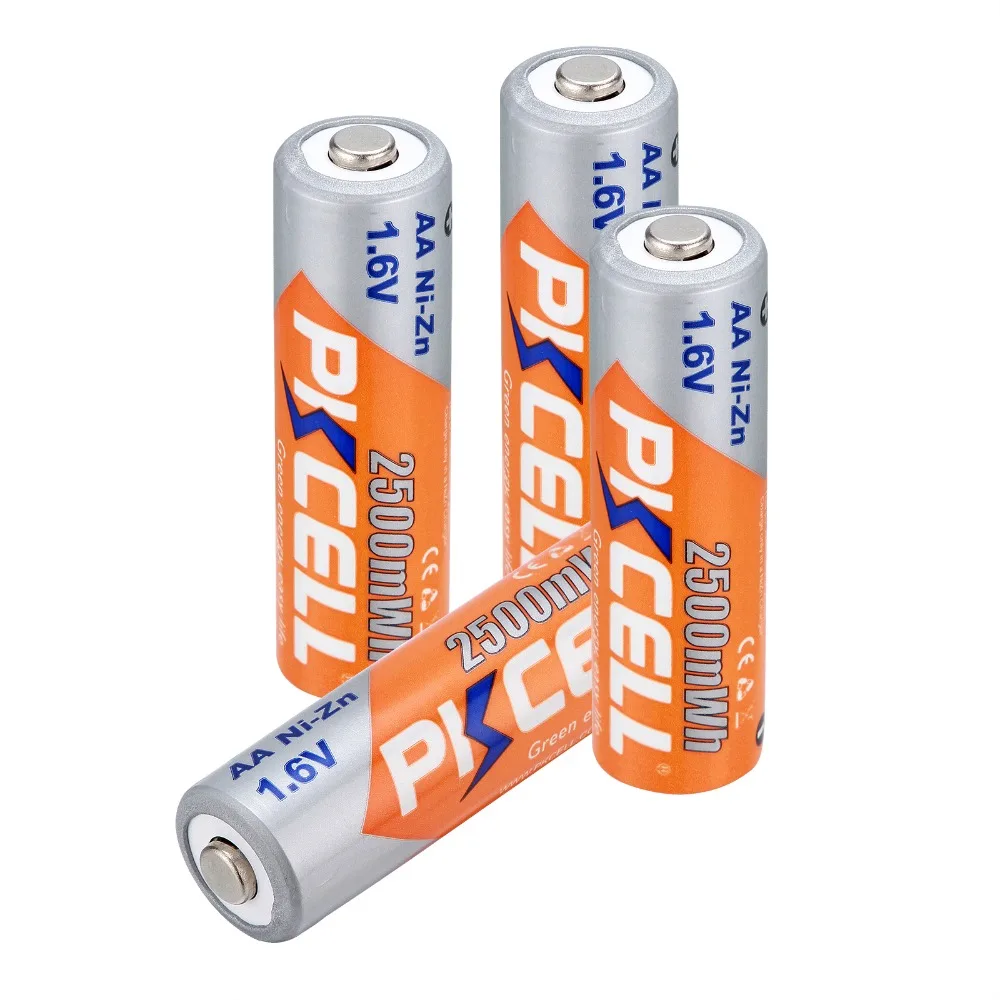 4~ 32 шт Pkcell 1,6 V AA 2500mAh 2A Ni-Zn аккумуляторная батарея для игрушек камеры MP4