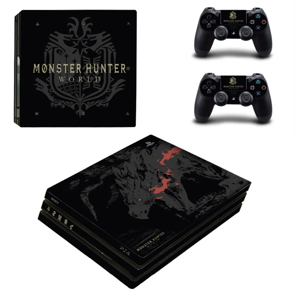 Лидер продаж игра Monster Hunter Мир кожи для Playstation 4 PS4 PRO консоли Стикеры и из 2 предметов контроллер Обложка наклейки для оформления