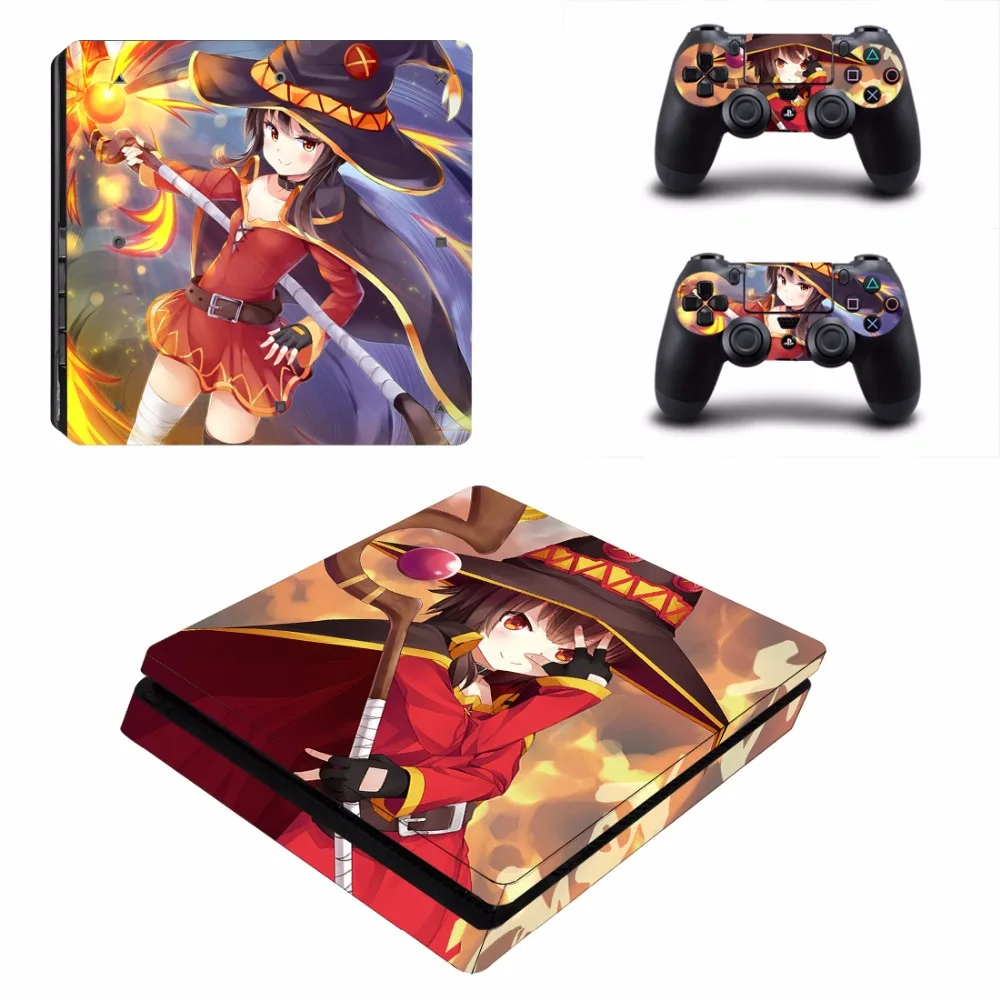 Аниме Cute Girl Railgun Hatsune Miku Tokisaki Kurumi Saber PS4 Slim Skin Sticker для консоли PlayStation 4 и
