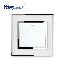 Light Switch 1 Gang 1 Way New Arrival Luxury Acrylic Panel With Silver Border Wallpad Push