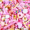 10Pcs Diy Crystal Slime Supplies Accessories Phone Case Decoration For Slime Filler Miniature Resin Cake Flowers Candy chocolate 3