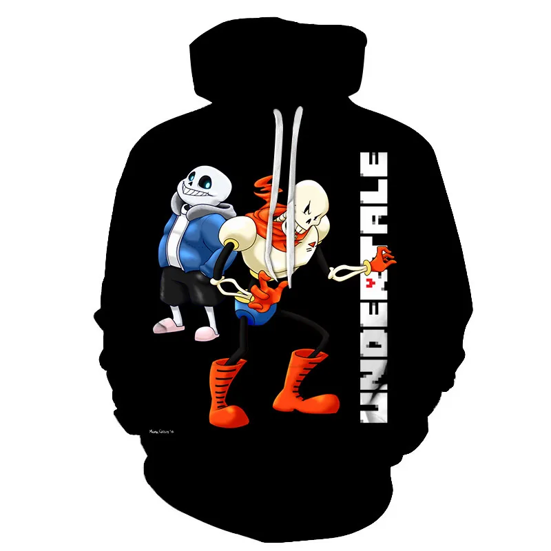 Одежда Undertale Sans худи XXXL Bluzy для мужчин и женщин, уличная одежда с 3d принтом Jack Skellington, большие размеры, повседневные худи с круглым вырезом