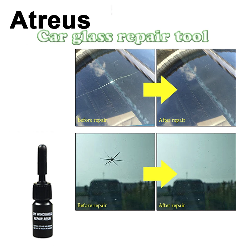 Наборы для ремонта стекол на лобовое стекло автомобиля Atreus инструмент