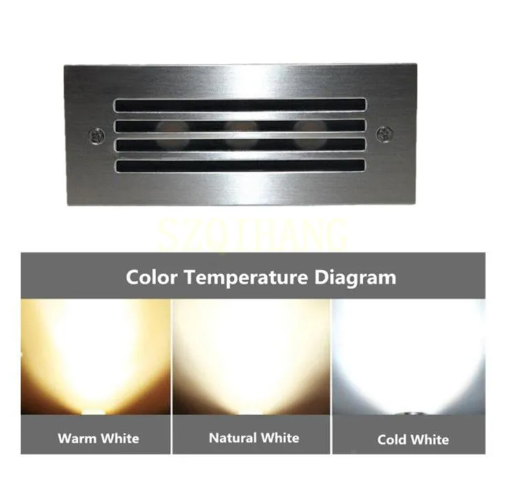 Светодиодный светильник 3x2 Вт подземный светильник Встраиваемая лестница Paitio Точечный светильник напольный садовый пейзаж наружное настенное освещение