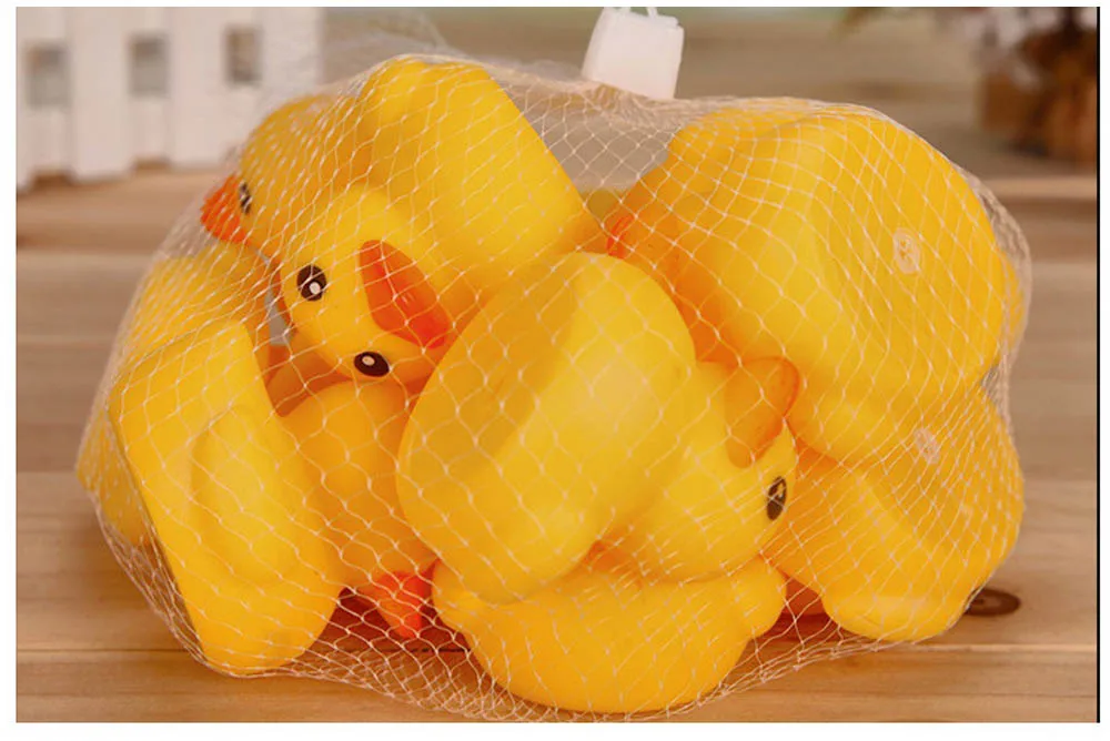 Baby & Toddler Toys 60-120pcs Baby Bath Ducks Shower Water Toys  Swimming Pool Float Squeaky Sound Rubber Ducks Toys for Childre Gifts best baby toddler toys	