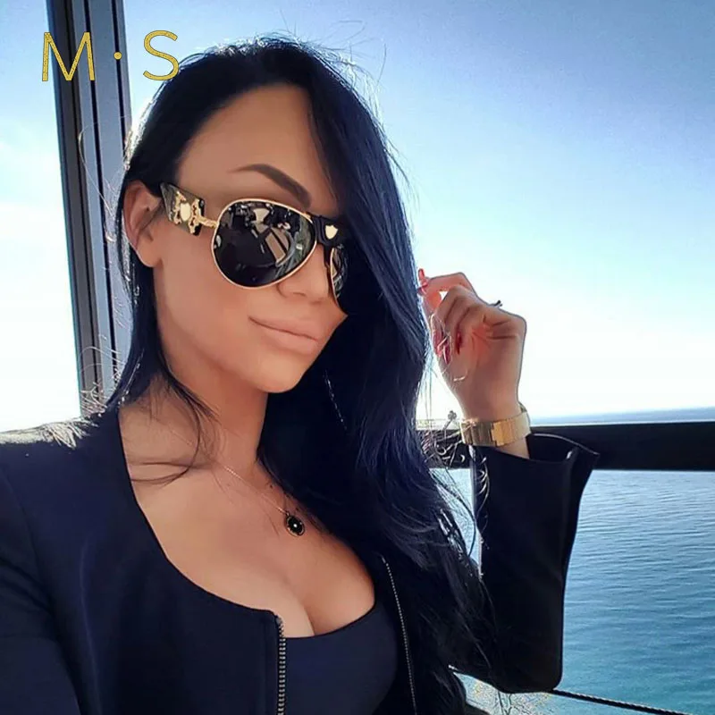Женские квадратные солнцезащитные очки MS Classic модные в стиле ретро|brand sun glasses|designer
