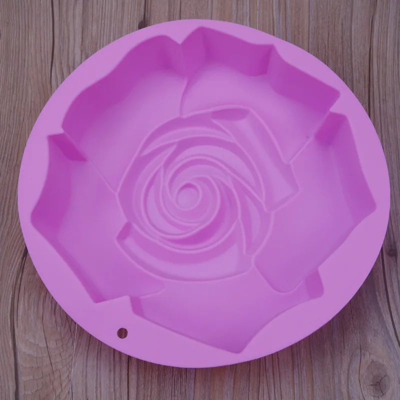 Большой размер 29*5,8 см, форма цветка розы, силиконовая форма для торта, силиконовая форма для кекса, кухонная утварь, сделай сам, форма E496