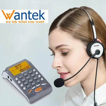 

Wantek ARAMA Headset Telephone with Noise Cancelling Headset Landline Caller ID Phone Fully Functional Dialpad Desktop Telephone