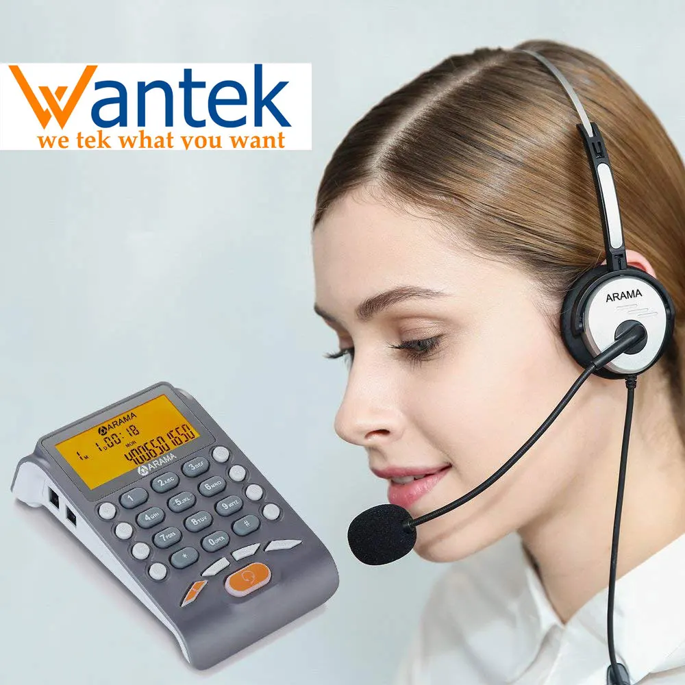 Гарнитура Wantek поворачивающаяся с шумоподавлением гарнитура стационарный
