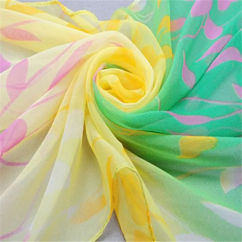 Women Design Printed Silk Soft Silk Chiffon Shawl Wrap handkerchief women's scarves handkerchief hijab scarf 40FE2812