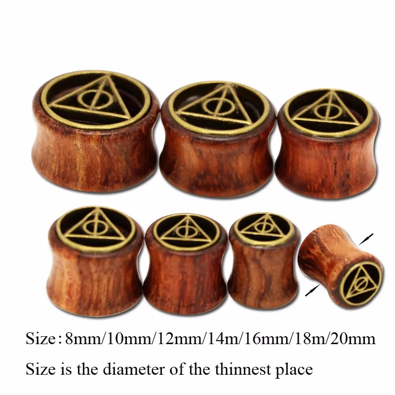 2pcs fashion wood ear plugs and tunnels wooden gauge double flare 8mm-20mm body piercing jewelry anti-allergic for men women new5