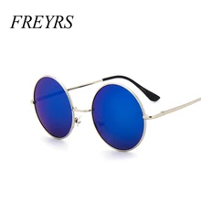 Freyers, новинка, фирменный дизайн, классические круглые солнцезащитные очки для мужчин, маленькие, Ретро стиль, Джон Леннон, очки для женщин, для вождения, металлические очки 129